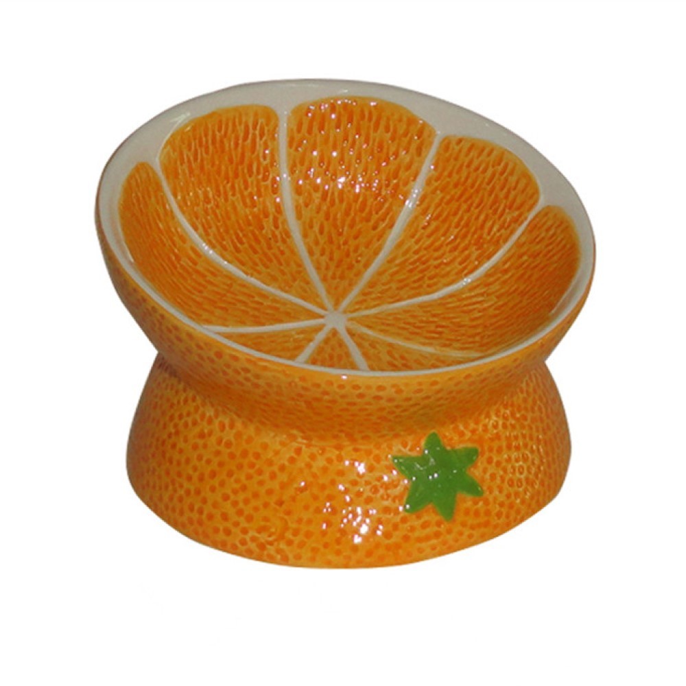 Миска для грызунов FOXIE Orange fruit оранжевая керамическая 13х13x9,5см 180мл