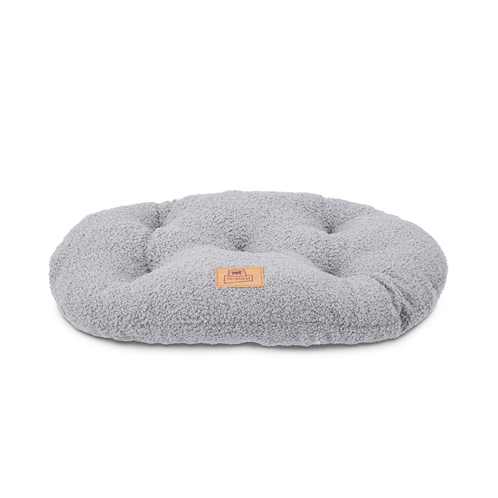 Подушка для животных FERPLAST Relax 55/4 из мягкой ткани букле, серая, 55х36х8см