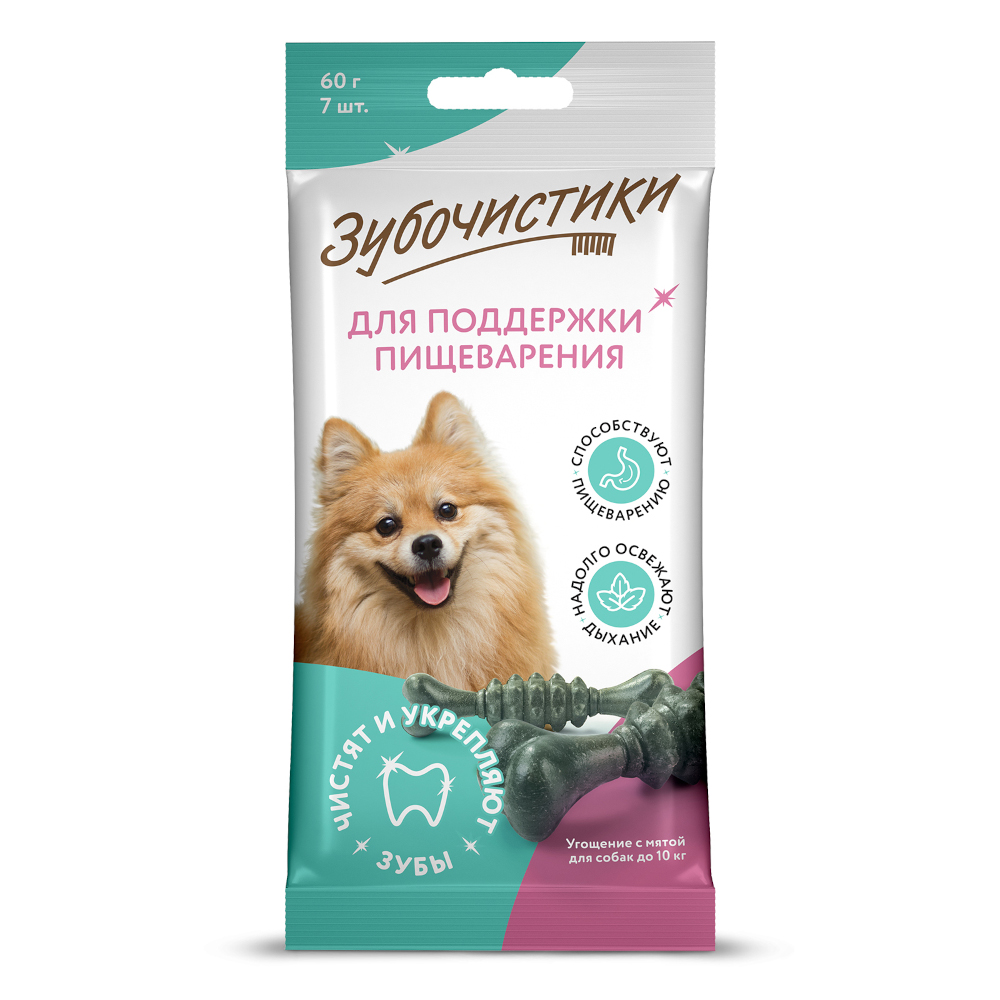 Лакомство для собак ДЕРЕВЕНСКИЕ ЛАКОМСТВА Зубочистики Мятные для мелких пород,