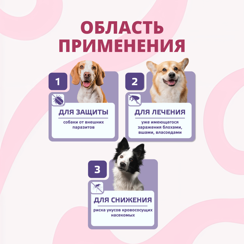 Капли для собак KRKA Атакса от иксодовых клещей, блох, вшей, власоедов (10-25кг веса) 2,5мл