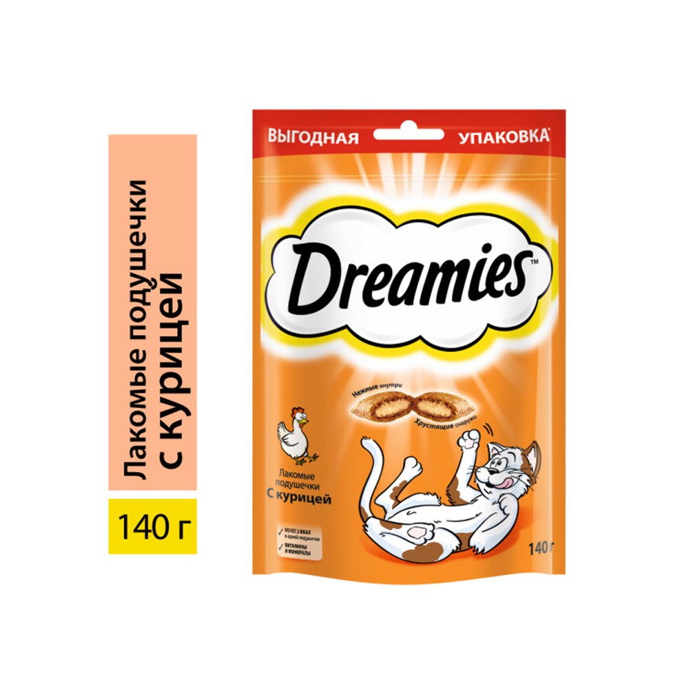Лакомство для кошек DREAMIES c курицей