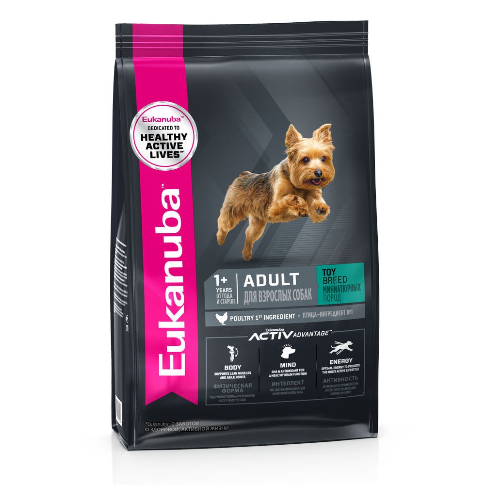 Корм для собак EUKANUBA Adult Toy Breed для миниатюрных пород сух.