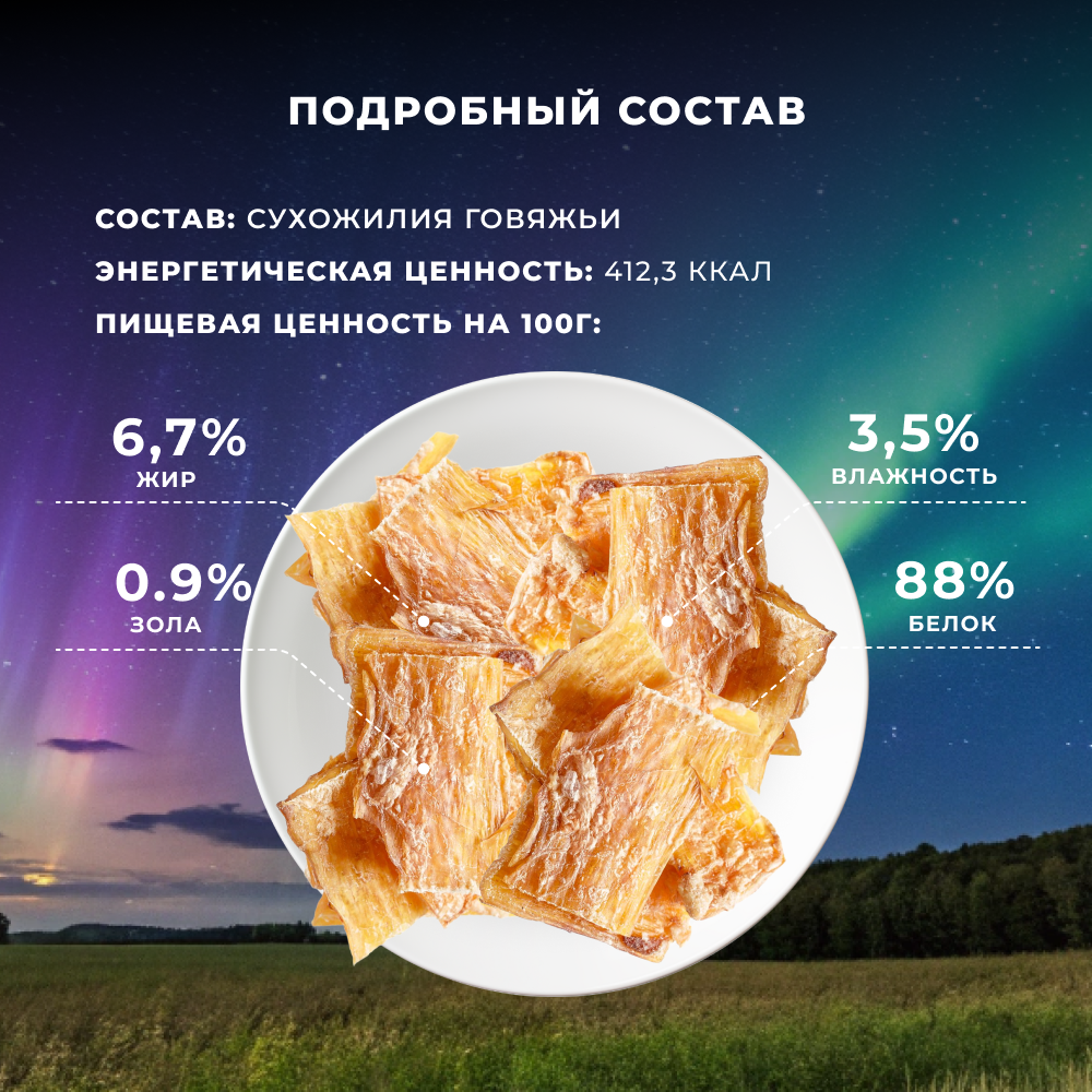 Лакомство для собак TUNDRA Сухожилия говяжьи
