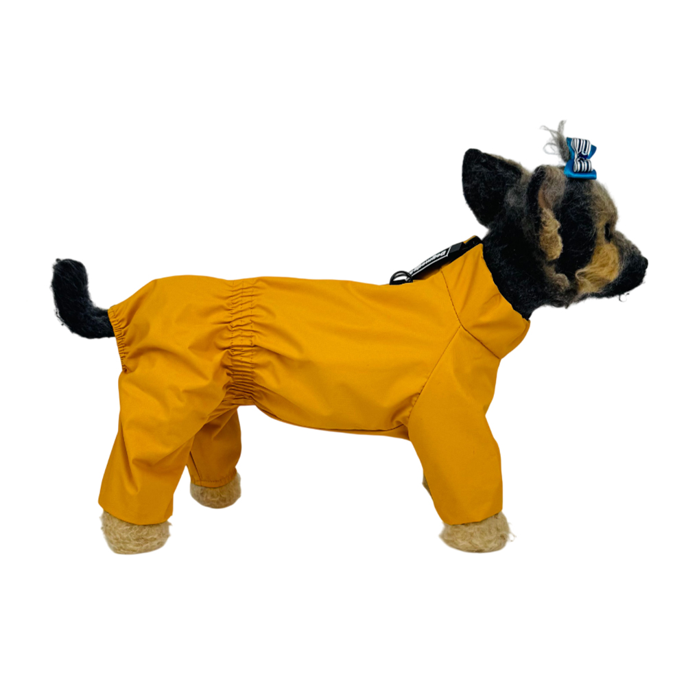 Дождевик для собак DOG MODA Color мембранный (горчица) девочка 37см (5)
