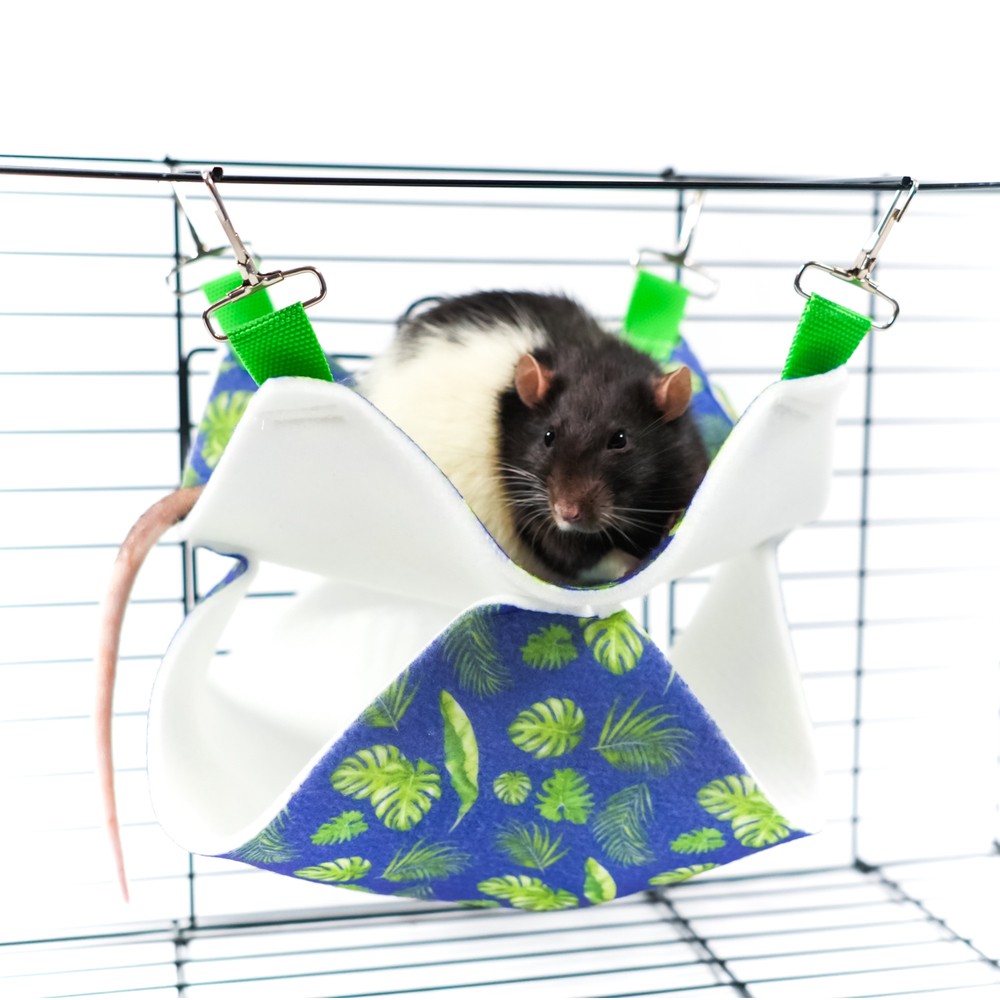 Гамак для грызунов и хорьков BAMBINI PETS Двухуровневый подвесной из фетра 23х23х6см