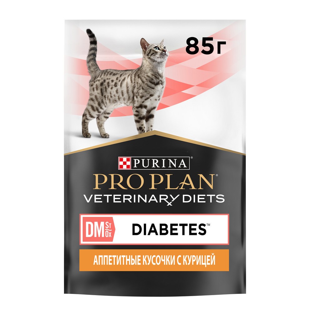 Корм для кошек PRO PLAN Veterinary Diets DM при сахарном диабете, с курицей пауч