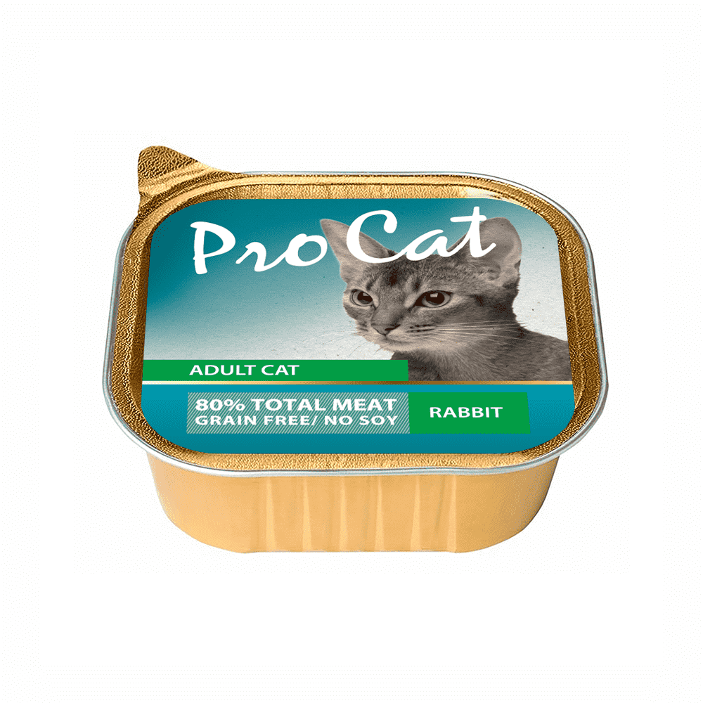 Корм для кошек PRO CAT паштет с кроликом ламист.