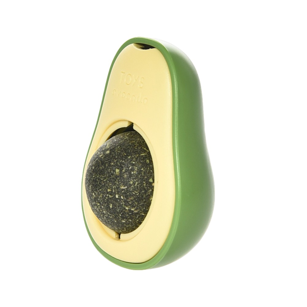 Игрушка для кошек FOXIE Avocado шарик с кошачьей мятой 6х4,6х2см