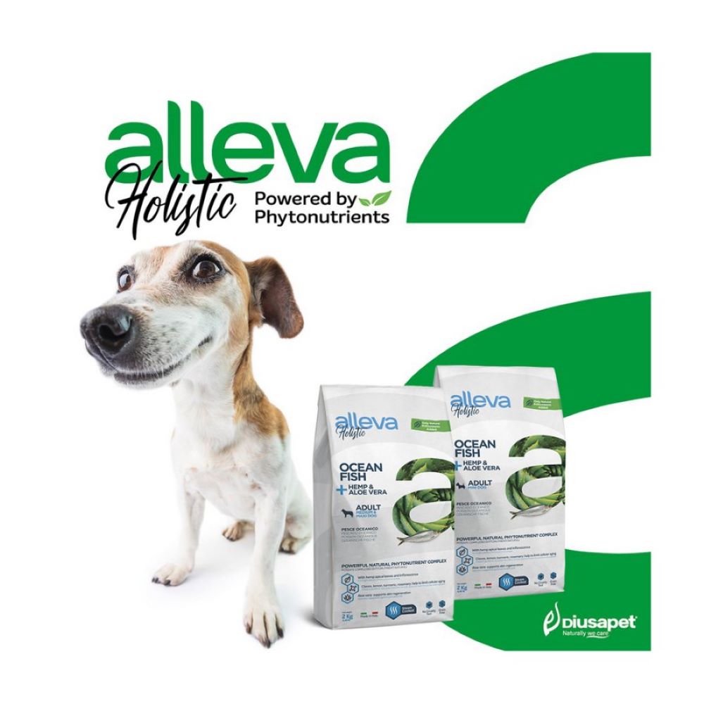 Корм для собак ALLEVA Holistic для мелких пород, океаническая рыба с коноплей и алое вера сух.