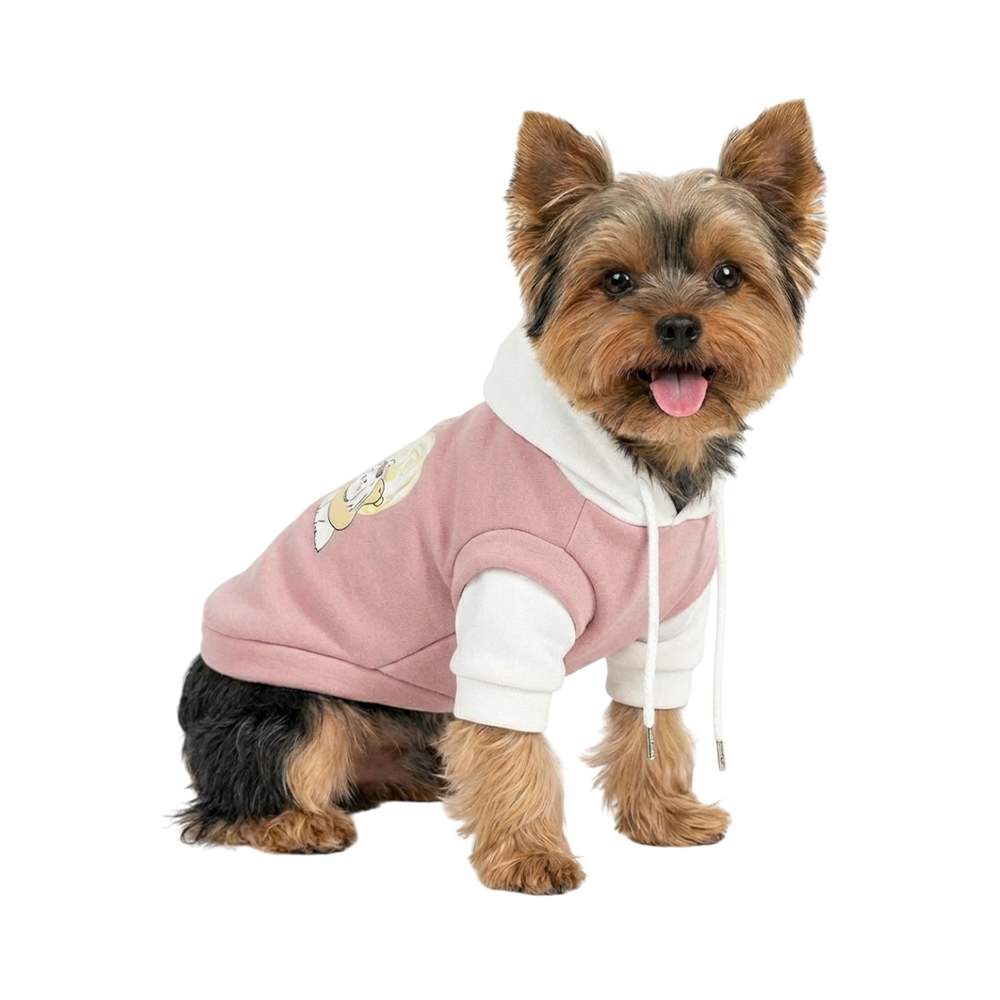 Толстовка для собак FOXIE Cute Puppy XS (дл.спины 25см, обх.груди 38-42см, обх.шеи 25см) розовая