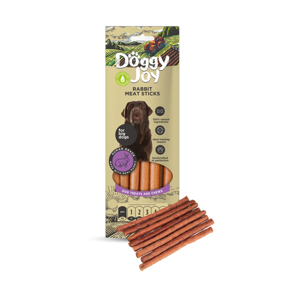 Лакомство для собак DOGGY JOY 50911 для крупных пород Mясные колбаски из кролика