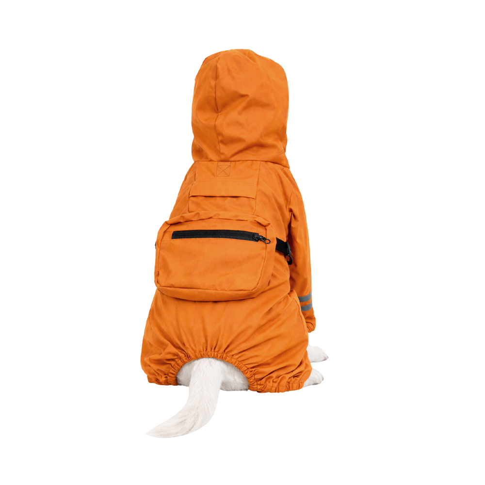 Дождевик-комбинезон для собак FOXIE Orange Adventure M (длина спины 35см) оранжевый