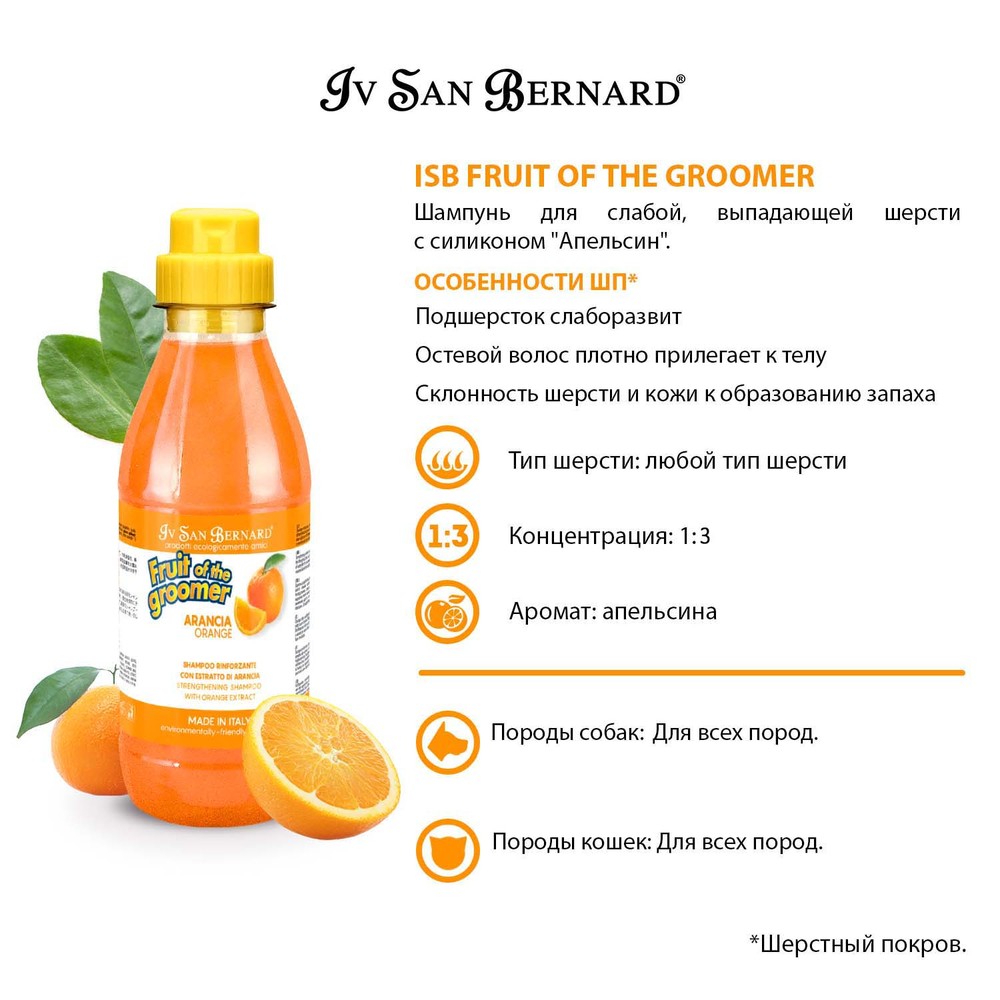 Шампунь IV SAN BERNARD Orange для выпадающей шерсти 500 мл