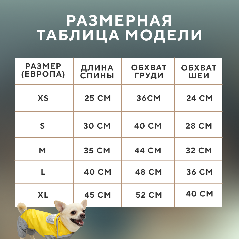 Дождевик для собак FOXIE Harmony желтый