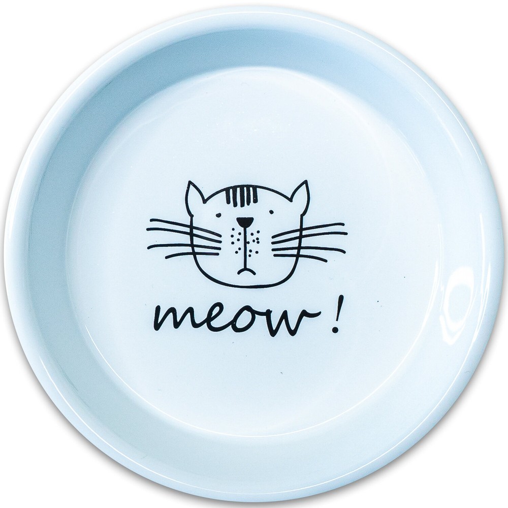 Миска для кошек MR.KRANCH Meow! керамическая белая 200мл