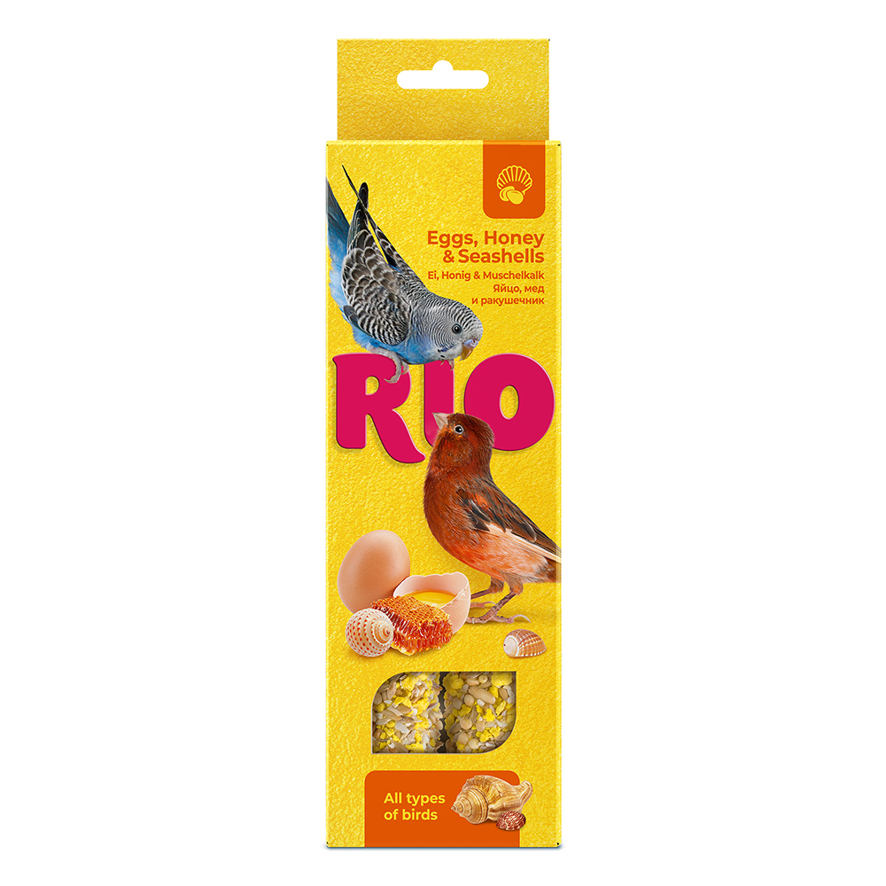 Лакомство для птиц RIO Палочки для всех видов птиц с яйцом и ракушечником 2х
