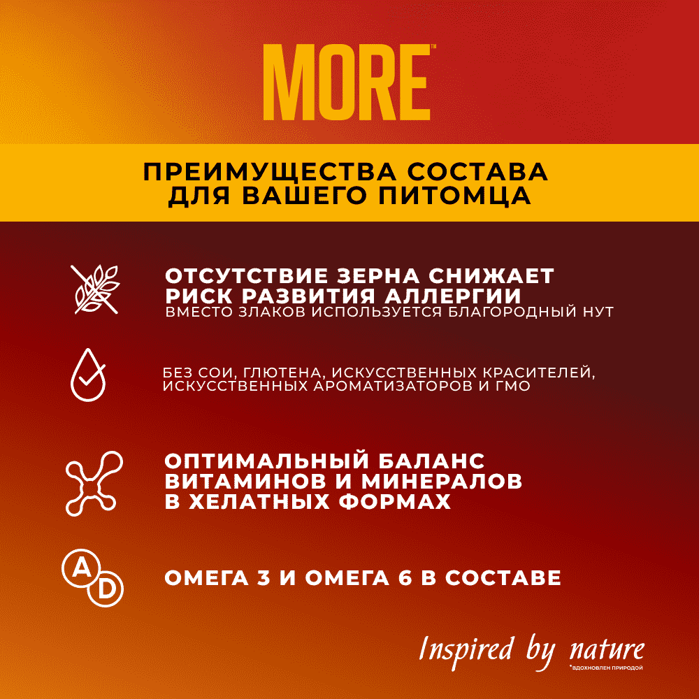 Корм для кошек MORE для стерилизованных, риет с говядиной и бараниной банка