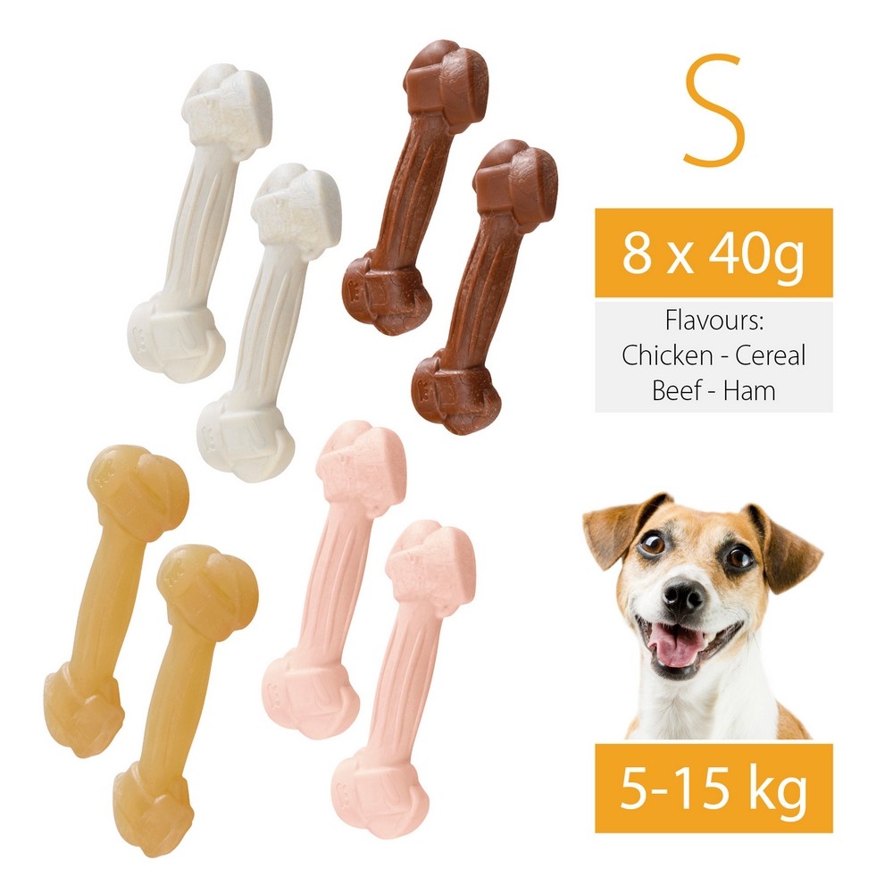 Игрушка для собак FERPLAST GoodBite Familypack S, кость, ассорти 8шт