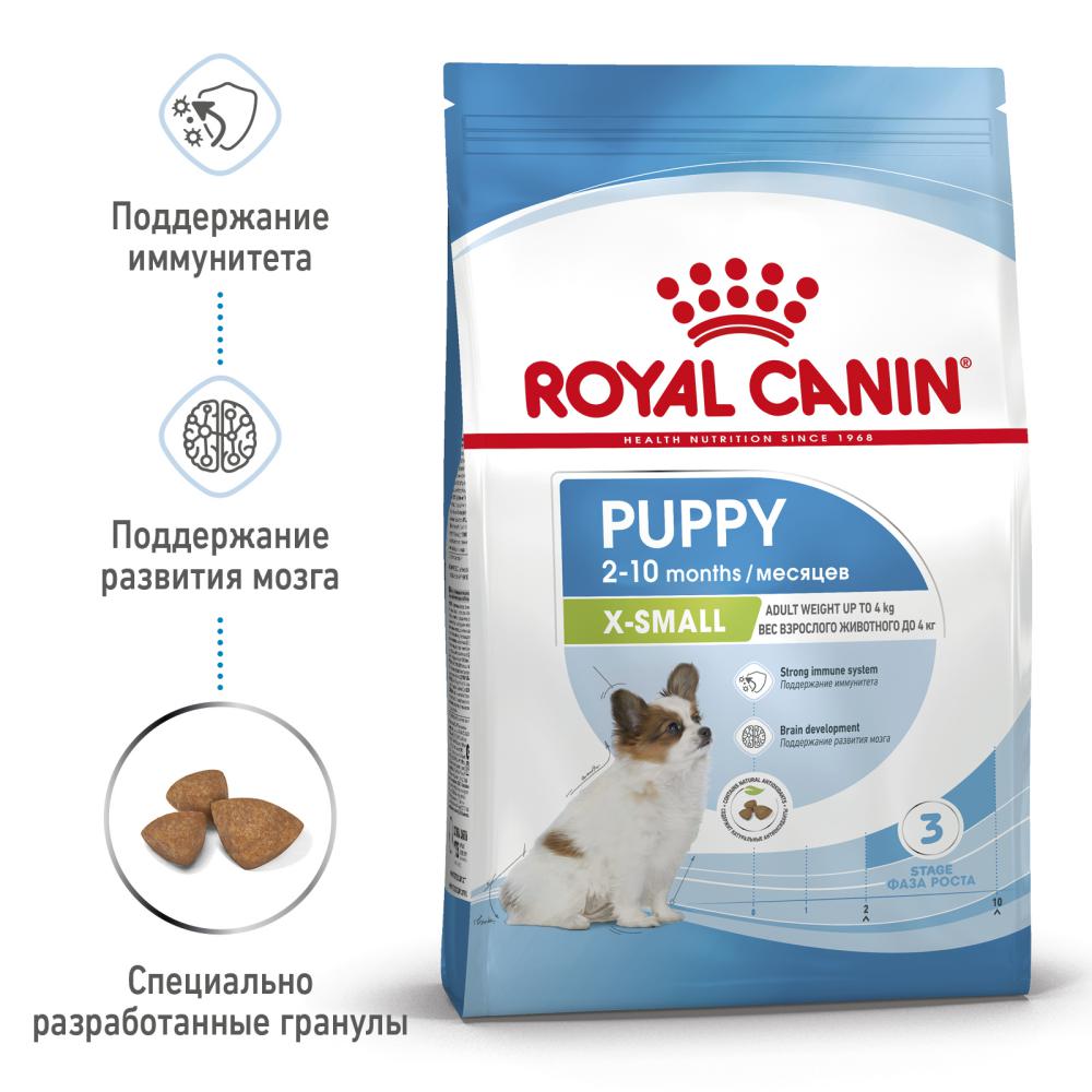 Корм для щенков ROYAL CANIN X-Small Puppy для миниатюрных пород до 10мес. сух.