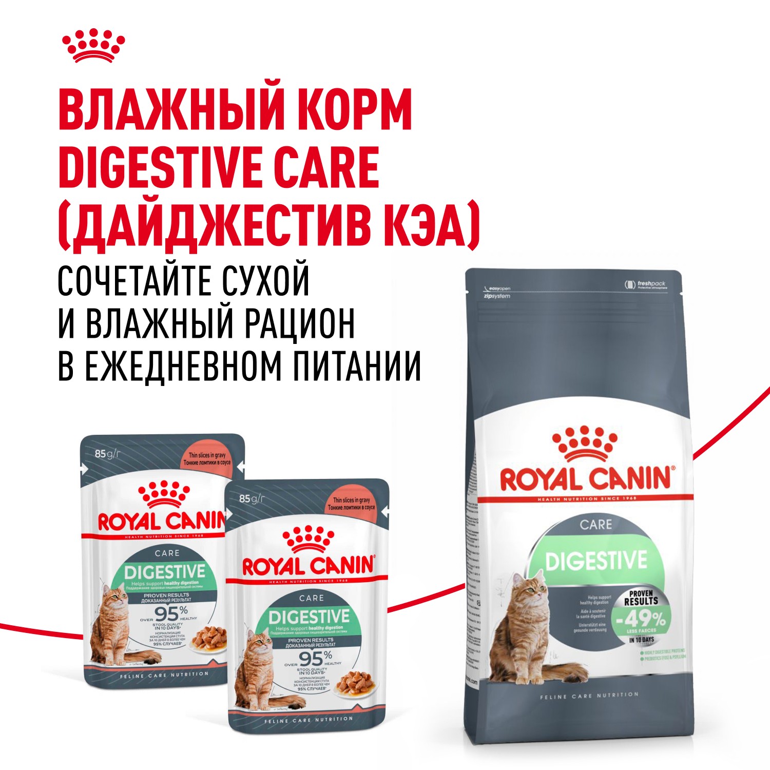 Корм для кошек ROYAL CANIN Digestive Comfort при расстройстве пищеварения сух.