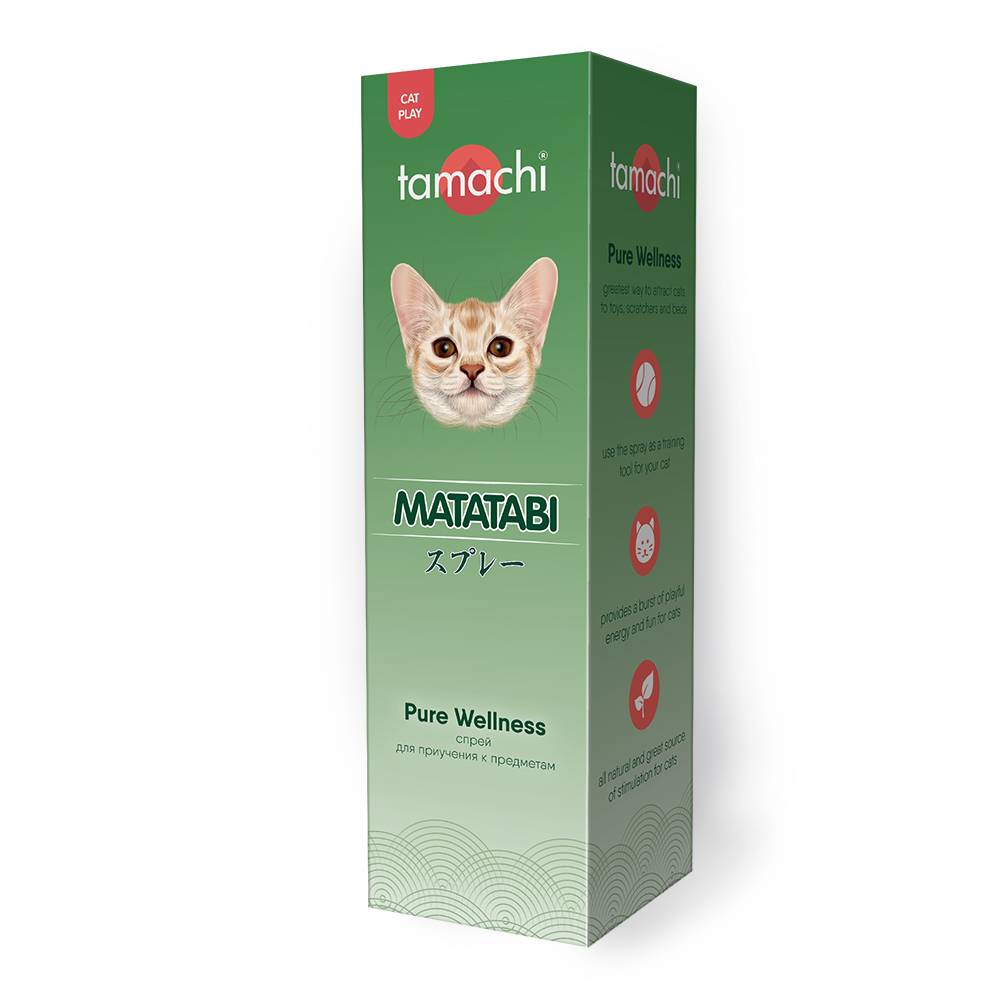 Спрей д/кош TAMACHI с мататаби д/снятия стресса и привлеч.к игрушкам,переноскам, лежанкам и пр.125мл