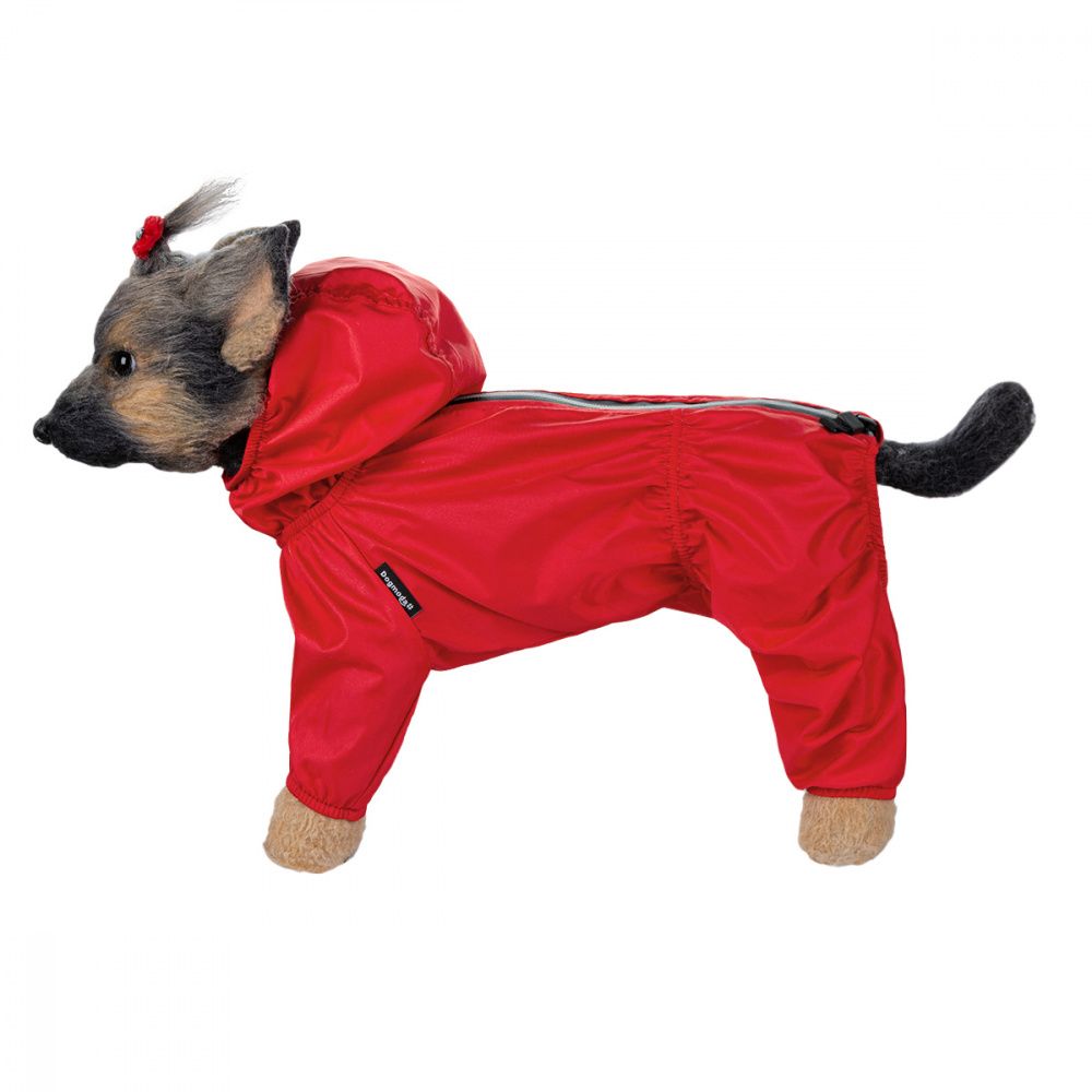 Дождевик для собак DOG MODA (красный) девочка-5