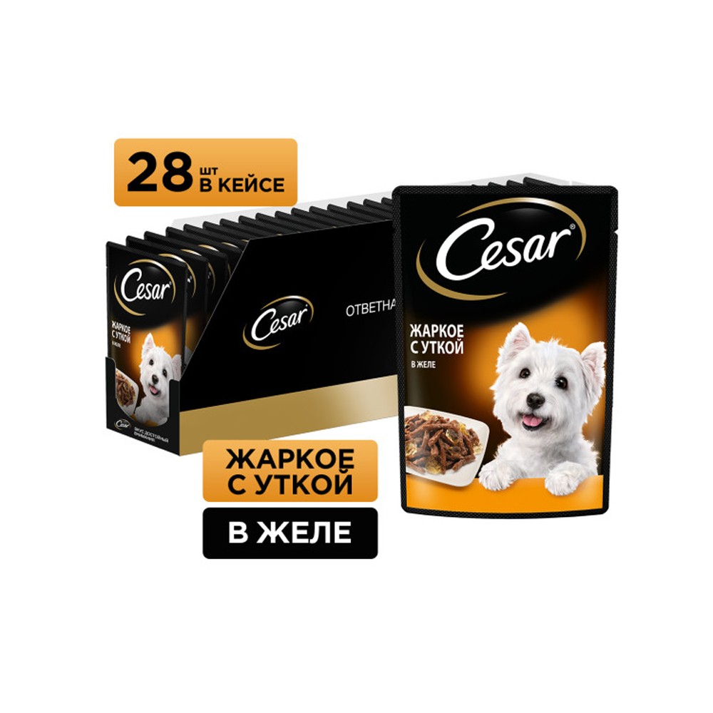 Корм для собак CESAR жаркое с уткой пауч