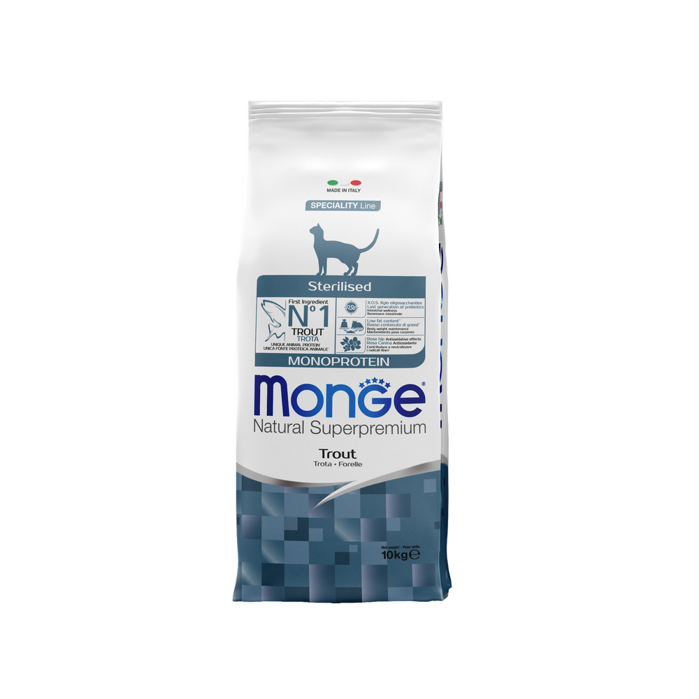 Корм для котят MONGE Cat Monoprotein форель сух.