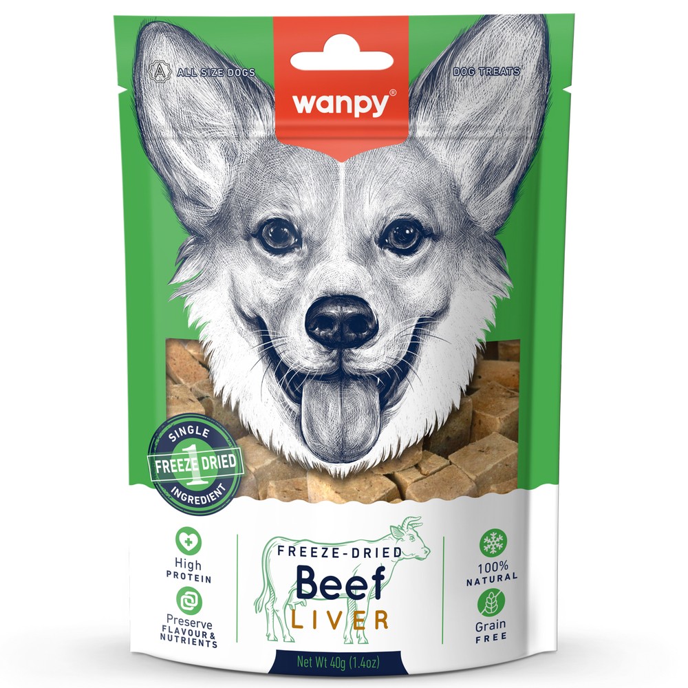 Лакомство для собак WANPY Dog Сублимированное говяжья печень