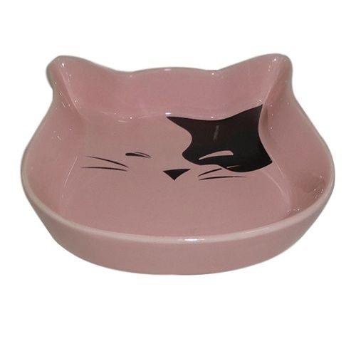 Миска для животных FOXIE Kitty розовая керамическая 15,5х3см 220мл