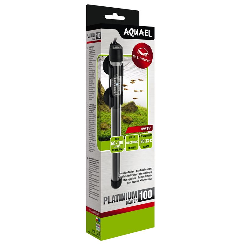 Нагреватель AQUAEL PLATINIUM HEATER 100W для аквариума 60 - 100 л (стеклянный, регулируемый)