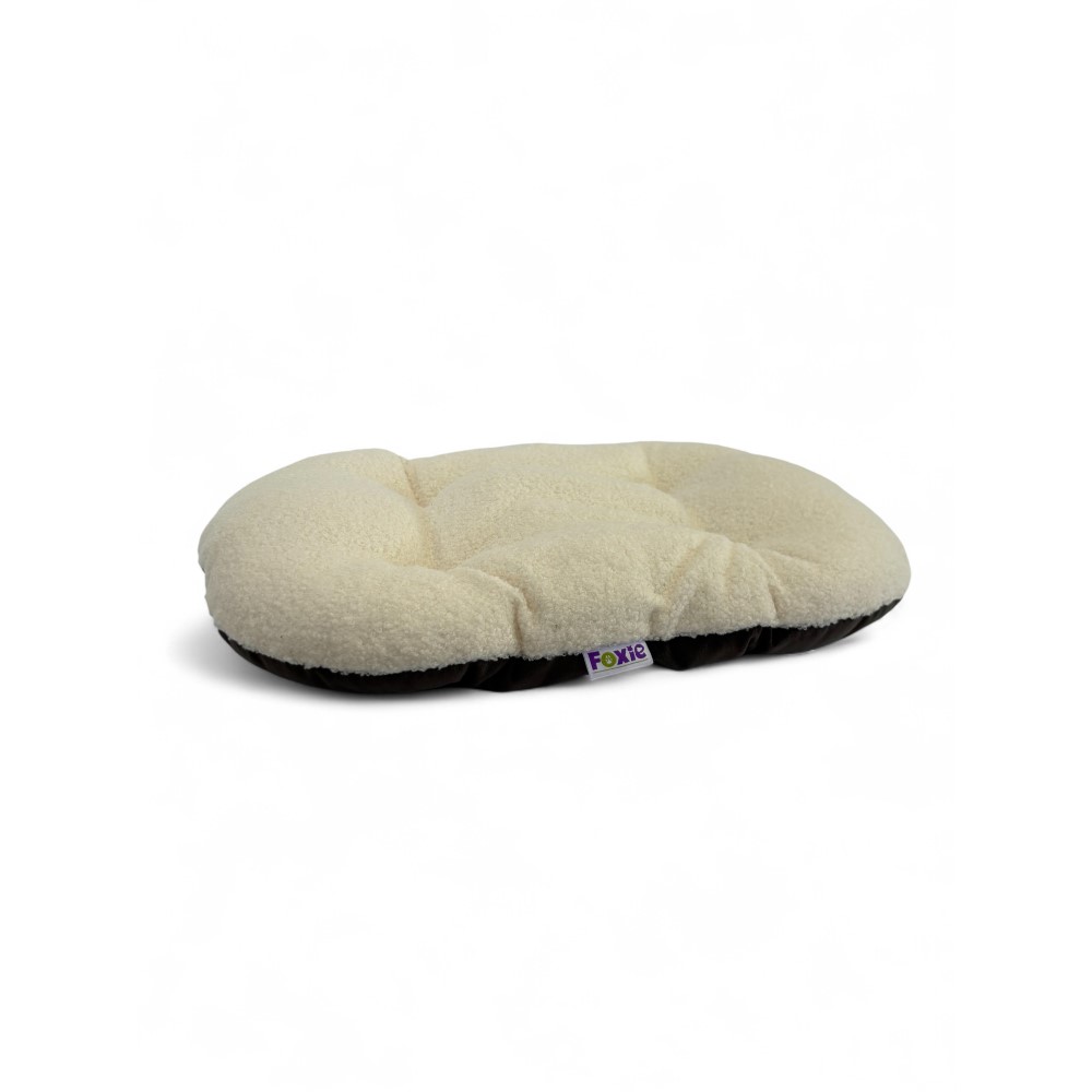 Матрас для животных FOXIE Fuzzy oval 65х42см овальный с мехом, пыльно-розовый