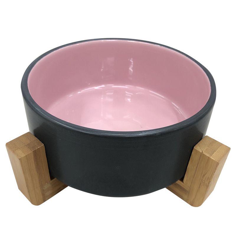 Миска для животных FOXIE Bamboo Bowl розовая керамическая 16х16х6,5см 820мл
