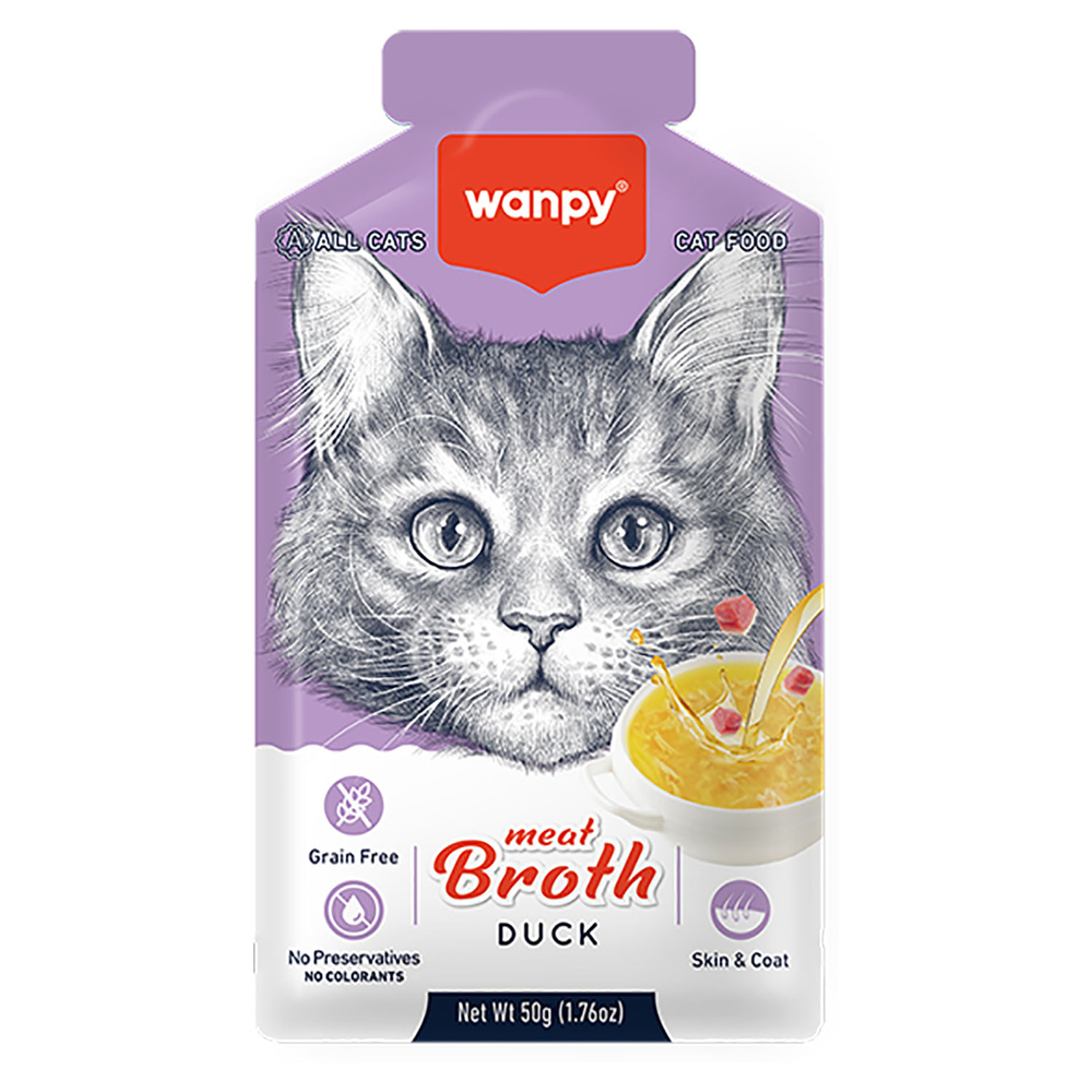 Корм для кошек WANPY Cat Бульон с уткой пауч
