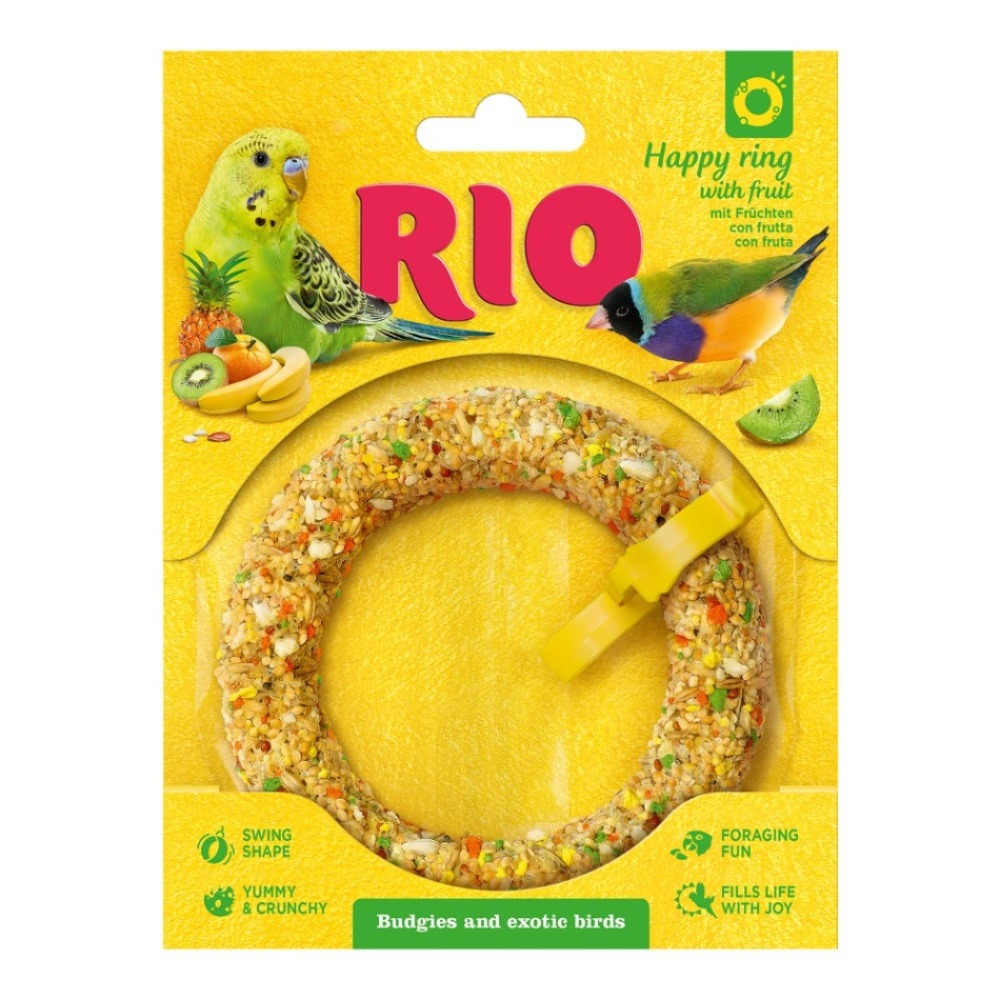 Лакомство-игрушка для птиц RIO Веселое колечко для волнистых попугаев и экзотов