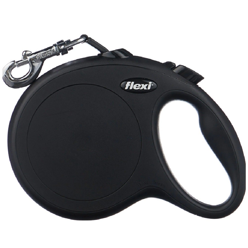 Рулетка для собак FLEXI New Classic L до 50 кг, лента 8 м черная
