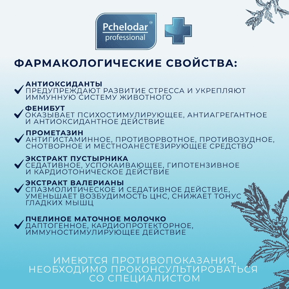 Таблетки для мелких собак ПЧЕЛОДАР Ветспокоин 15 табл.блистер (рецепт)