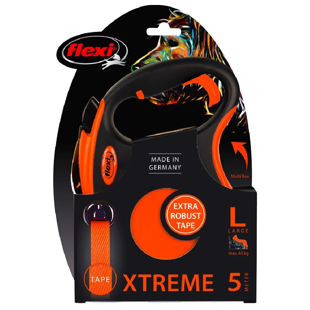 Рулетка FLEXI Xtreme L (до 65 кг) 5 м лента оранжевая