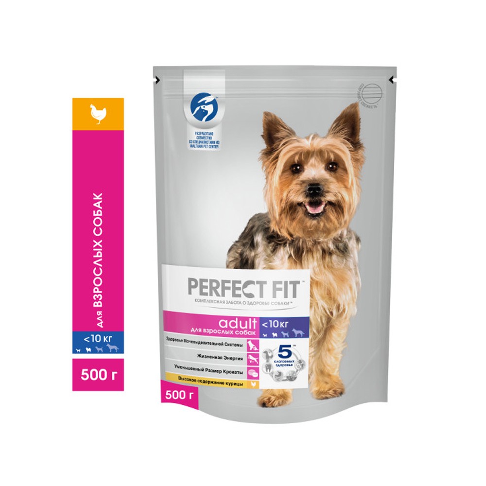 Корм для собак PERFECT FIT для мелких и миниатюрных пород, курица сух.