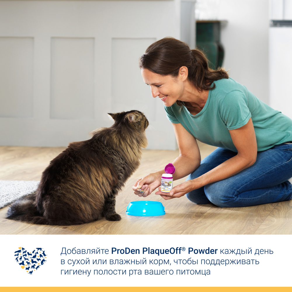 Средство ProDen PlaqueOff для профилактики зубного камня у кошек 40г