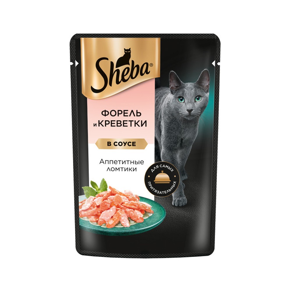 Корм для кошек SHEBA форель, креветки пауч