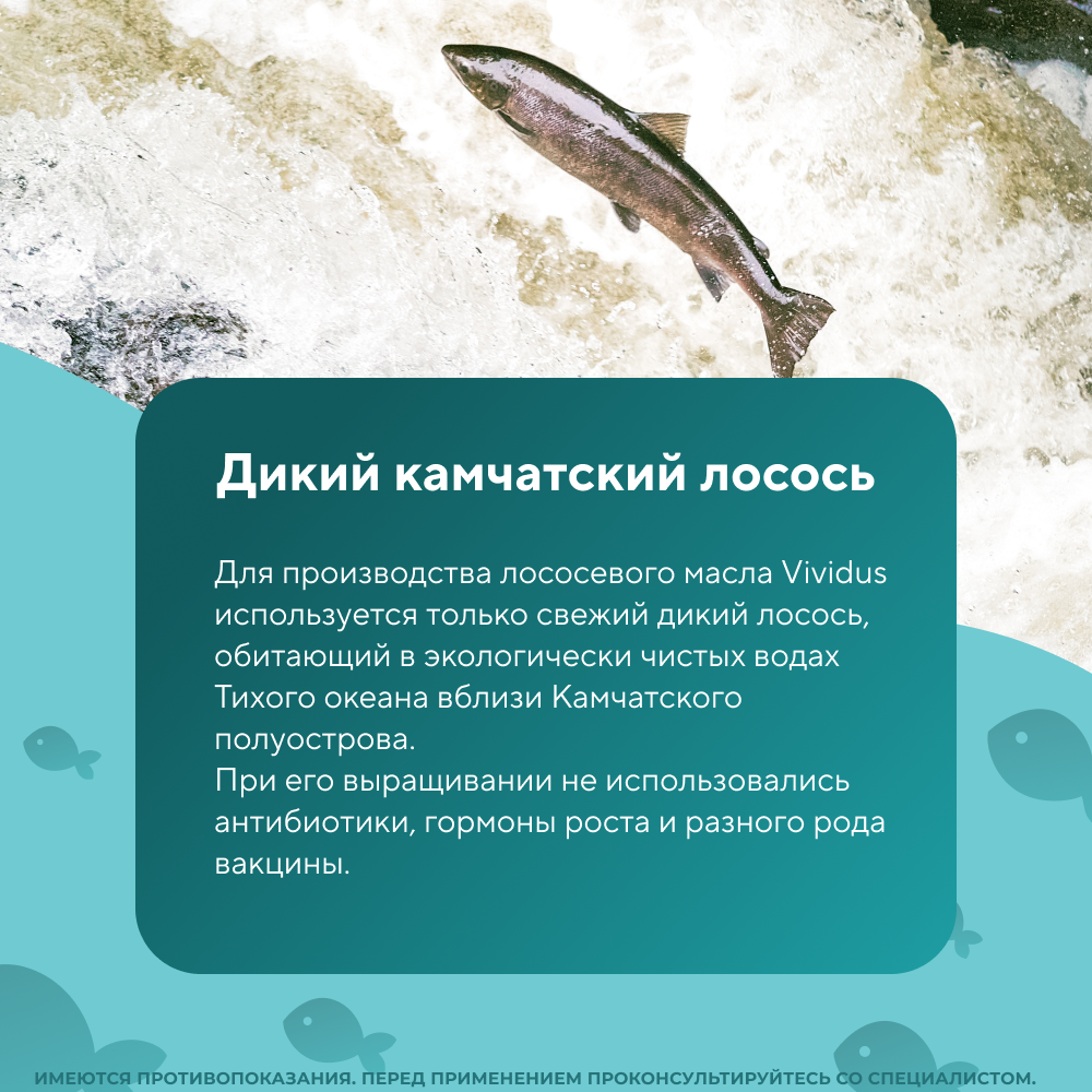 Масло дикого лосося VIVIDUS Salmon Oil с астаксантином 250мл