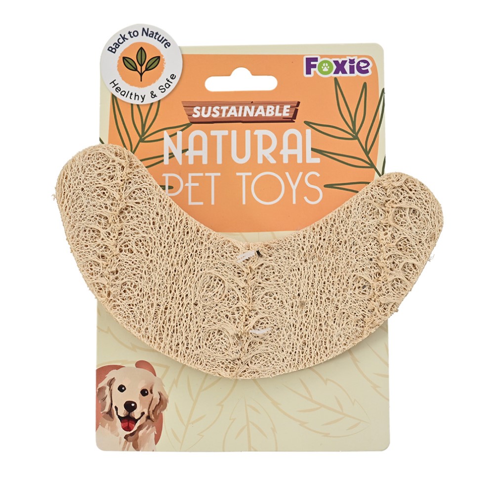 Игрушка для собак FOXIE Natural Naturalness Рогалик из люфы 15,5х5,8см