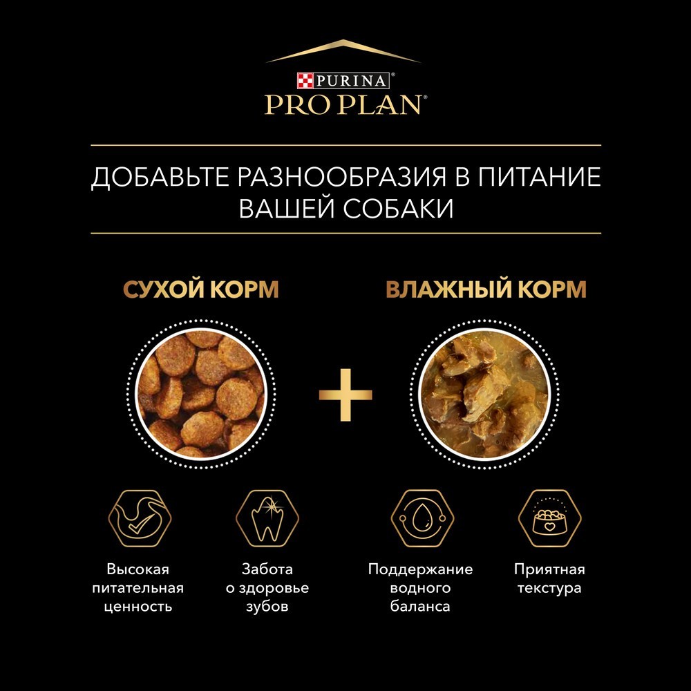 Корм для собак PRO PLAN для склонных к полноте, с курицей в соусе пауч