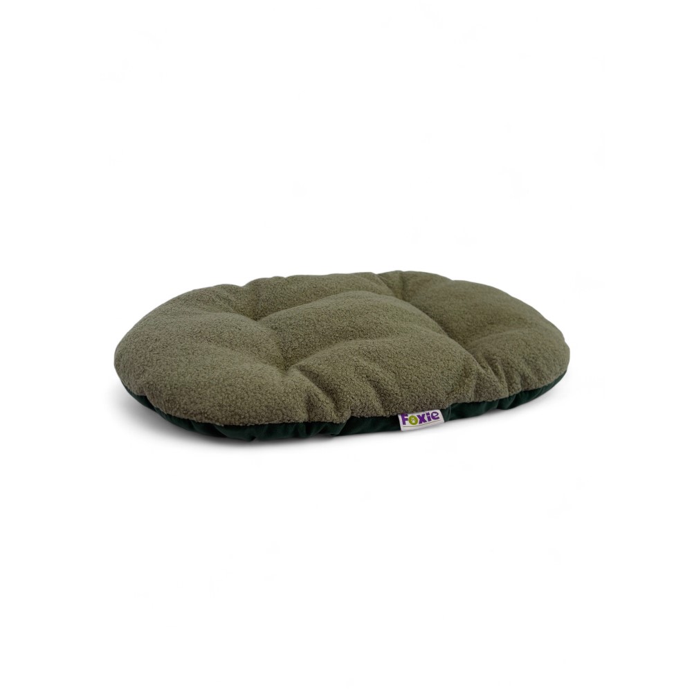 Матрас для животных FOXIE Fuzzy oval 55х36см овальный с мехом, пастельный зеленый