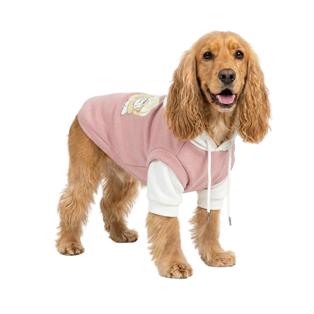 Толстовка для собак FOXIE Cute Puppy M (дл.спины 35см, обх.груди 48-52см, обх.шеи 34см) розовая