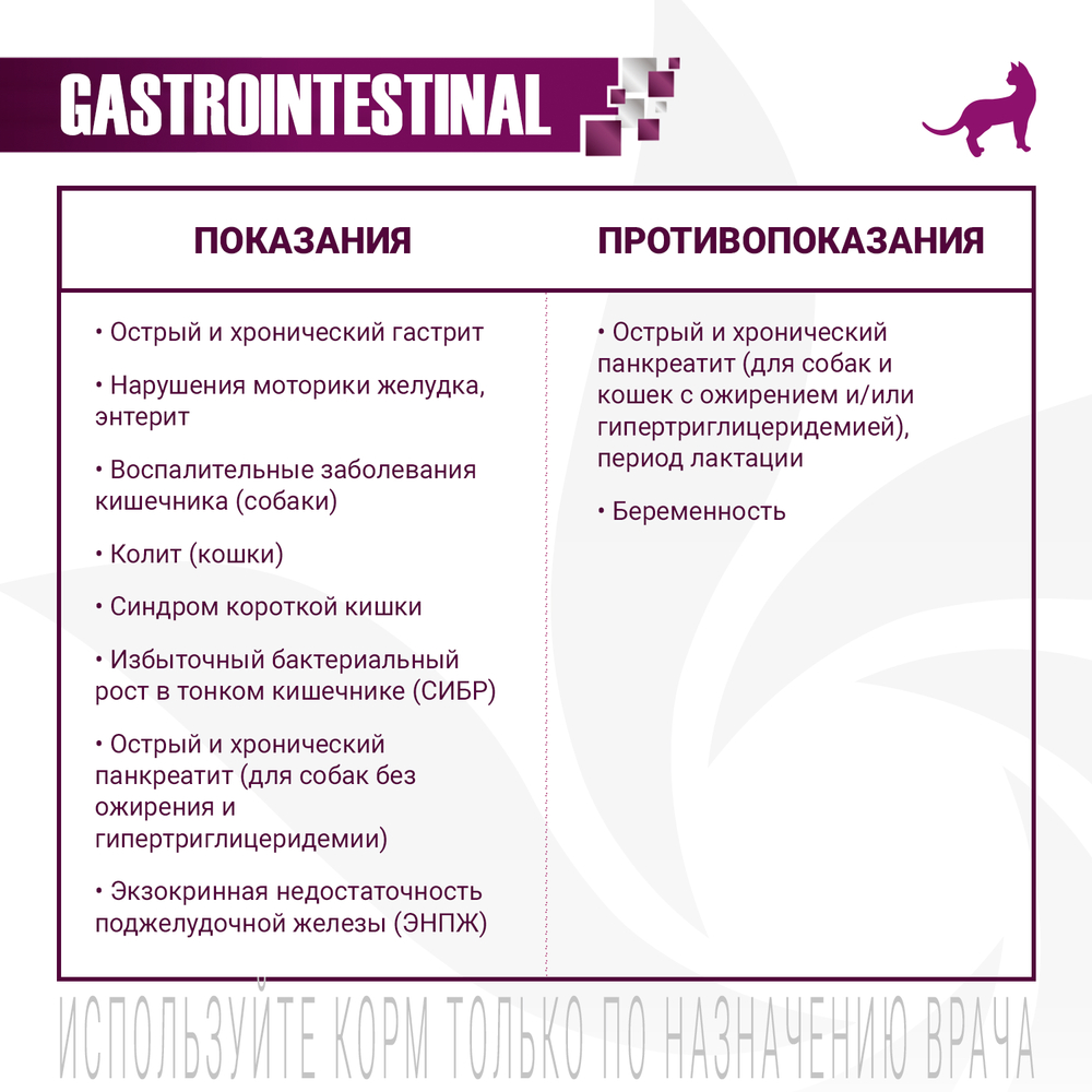 Корм для кошек MONGE VetSolution Gastrointestinal при заболеваниях ЖКТ сух.