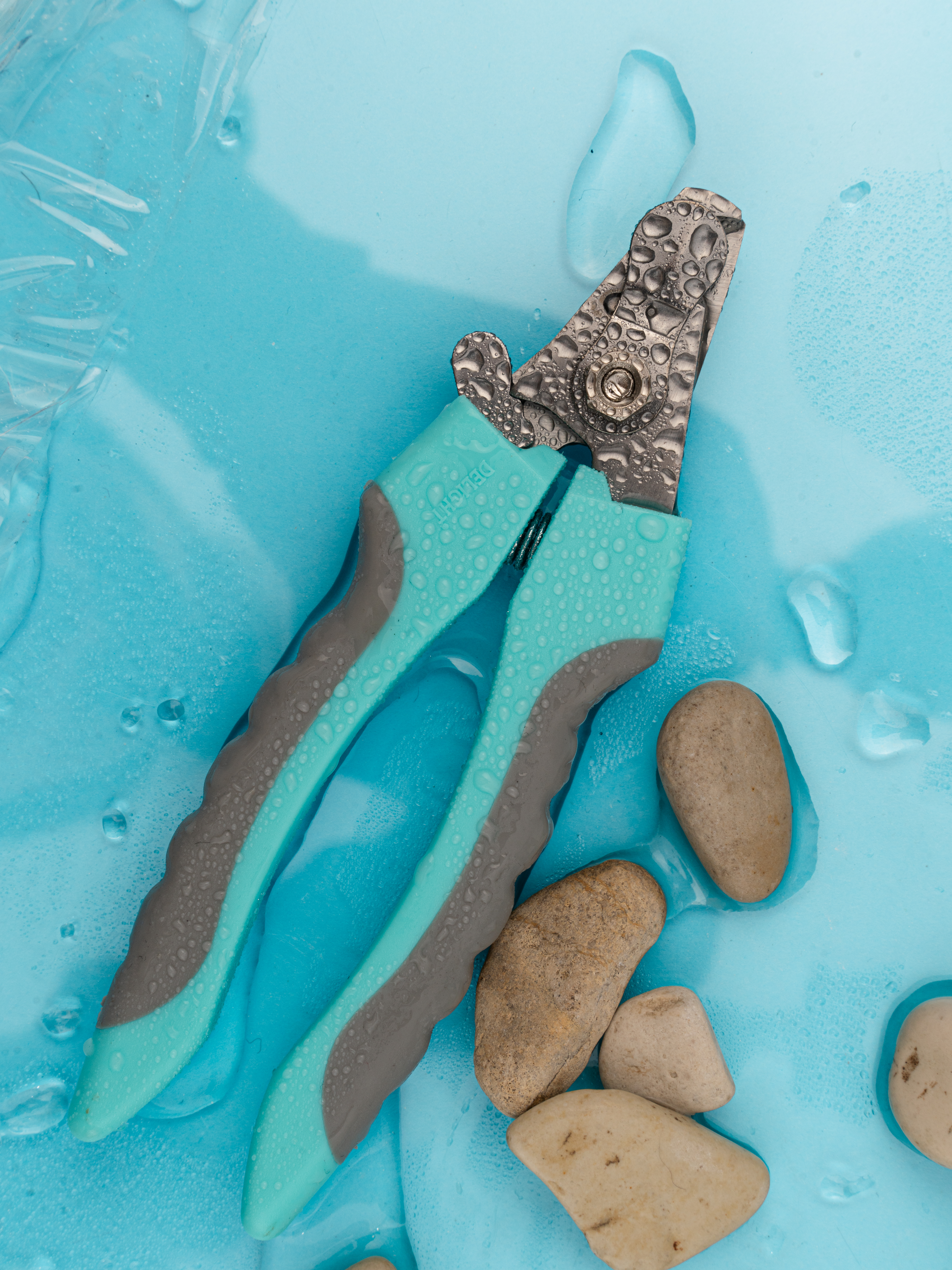 Когтерез-секатор для животных DELIGHT Aqua средний со стопором