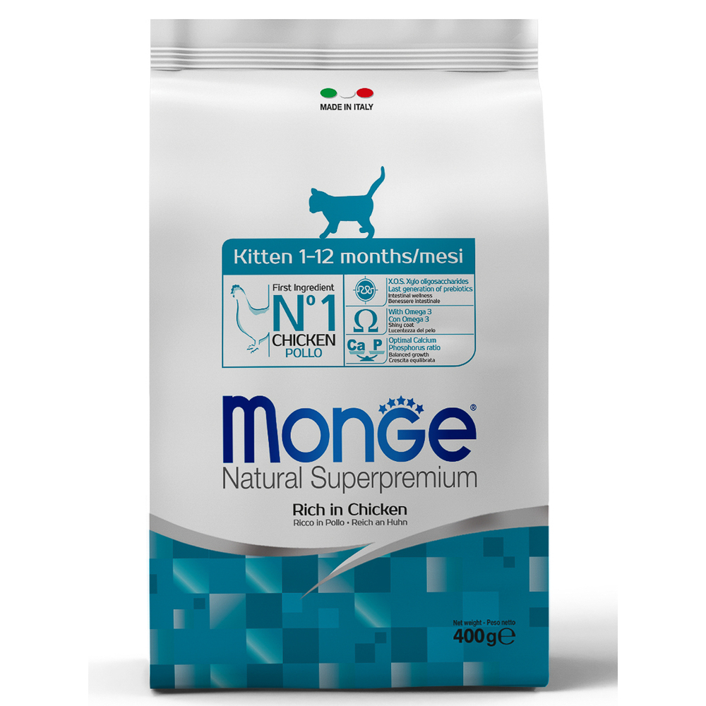 Корм для котят MONGE Cat курица сух.
