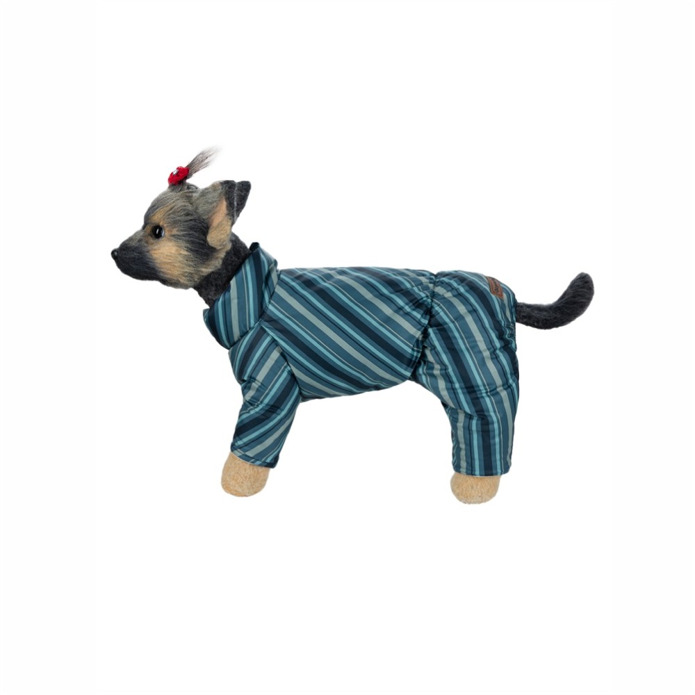 Комбинезон для собак DOGMODA Райе воротник-стойка унисекс, синий-3, спина 28см